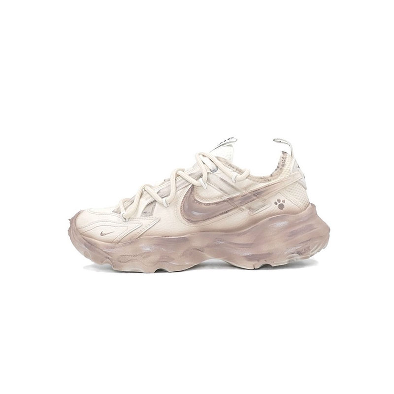 耐克球鞋定制Nike  TC 7900莫奈日出猫爪鞋女款米白色低帮老爹鞋