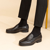春秋款 百搭商务正装 男士 男款 沙驰男鞋 鞋 皮鞋 一脚蹬男士