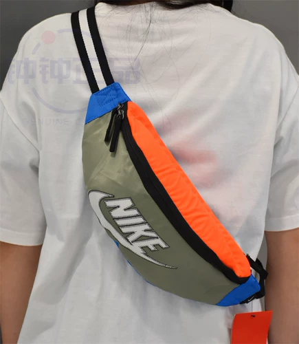 Nike, спортивная модная многоцветная поясная сумка подходит для мужчин и женщин для влюбленных для приставной кровати
