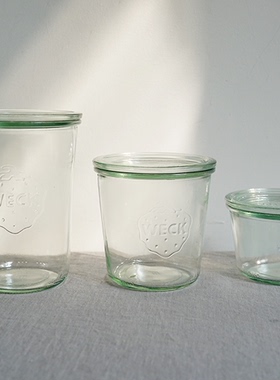 朴房 德国制 weck密封罐玻璃果酱瓶蜂蜜罐 隔夜燕麦酸奶杯 食品级