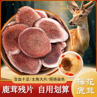 长白山正宗梅花鹿茸片男性泡酒专用中药材红粉片主角血片鹿茸残片