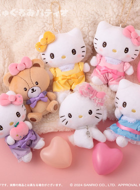 国内现货日本Kthings三丽鸥hellokitty少女风大毛绒挂件可挑脸20