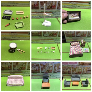 正品日本森贝儿家族过家家玩具公仔动物玩偶迷你摆件散货O
