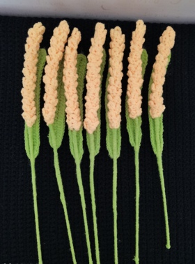 手工编织麦穗仿真花，花杆长度20cm左右，花瓶仅作装饰不销售