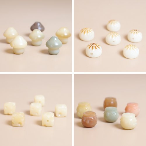 天然菩提根雕刻莲花蜜罐炭烧包子