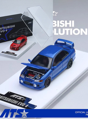 ATS 1:64 三菱EVO 4代 Lancer Evo IV 1994 仿真合金汽车模型收藏