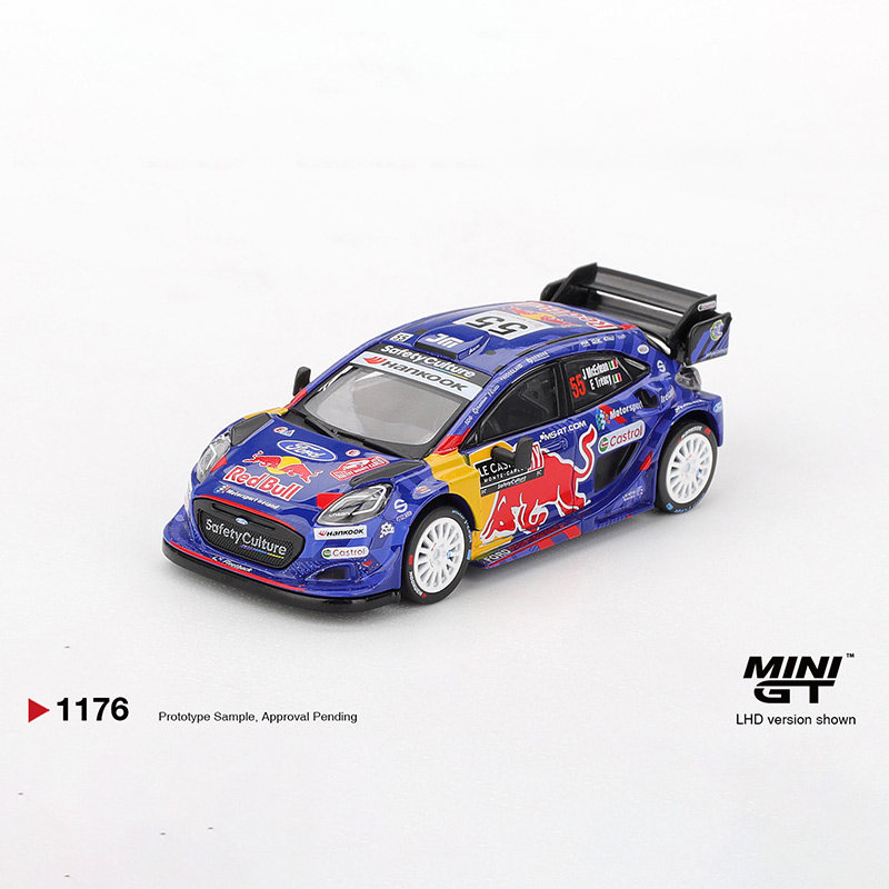 MINIGT 1:64福特Puma拉力赛车 红牛55号M-Sport WRT合金车模 1176