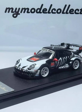MC 1:64 保时捷RWB 993 964 HighWing高尾翼 化骨龙 合金汽车模型