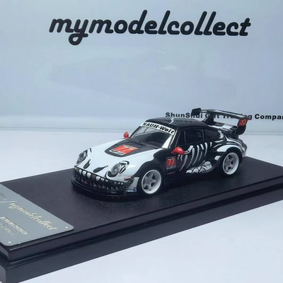 MC 1:64 保时捷RWB 993 964 HighWing高尾翼 化骨龙 合金汽车模型
