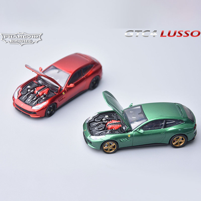 PK 1:64 法拉利 跃马 GTC4 Lusso 前盖可开 仿真合金汽车模型收藏