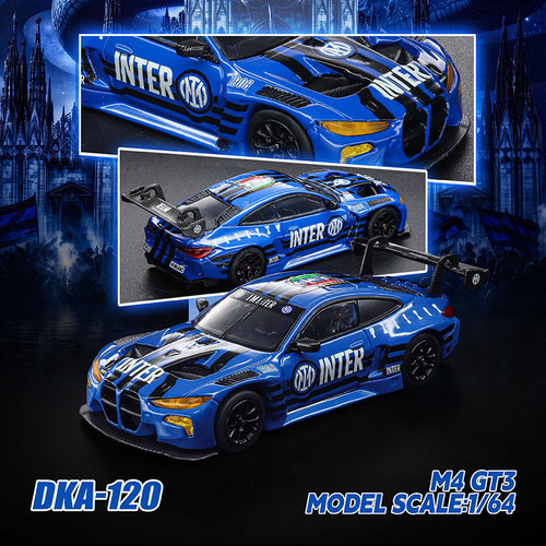 车魔王1:64宝马M4 第2代G82 GT3赛道版轿车 仿真合金汽车模型收藏