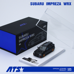 ATS 1:64 斯巴鲁 IMPREZA WRX引擎盖可打开 仿真合金汽车模型收藏