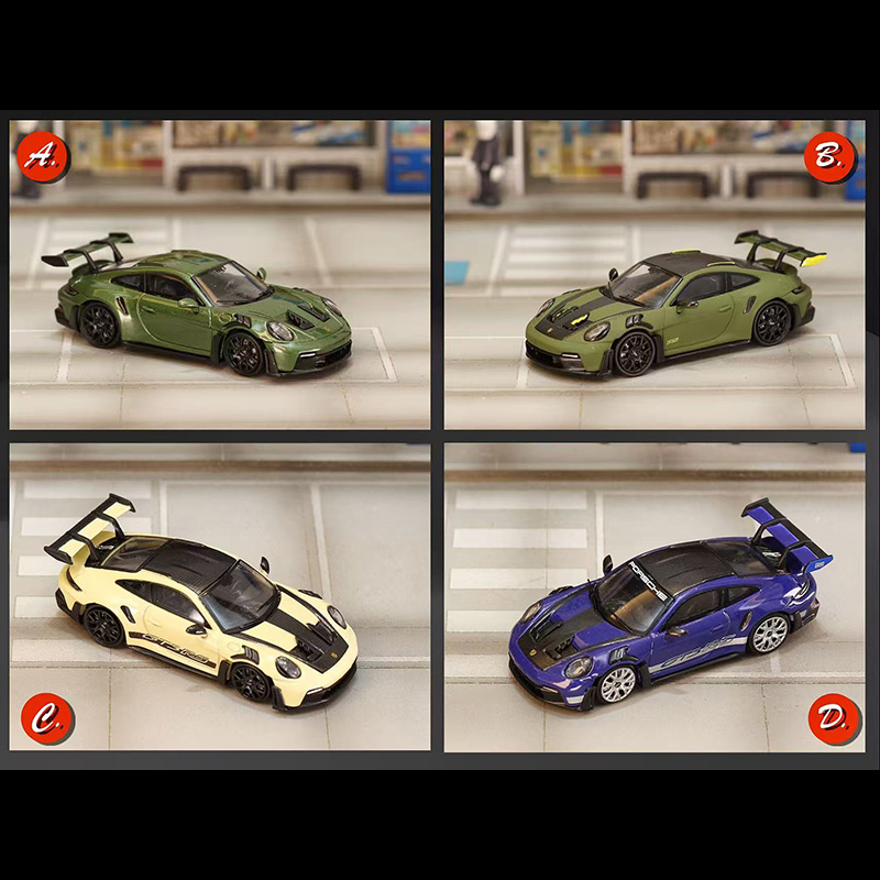 SW 1:64 保时捷 992 GT3 RS 超跑车 仿真合金汽车模型收藏