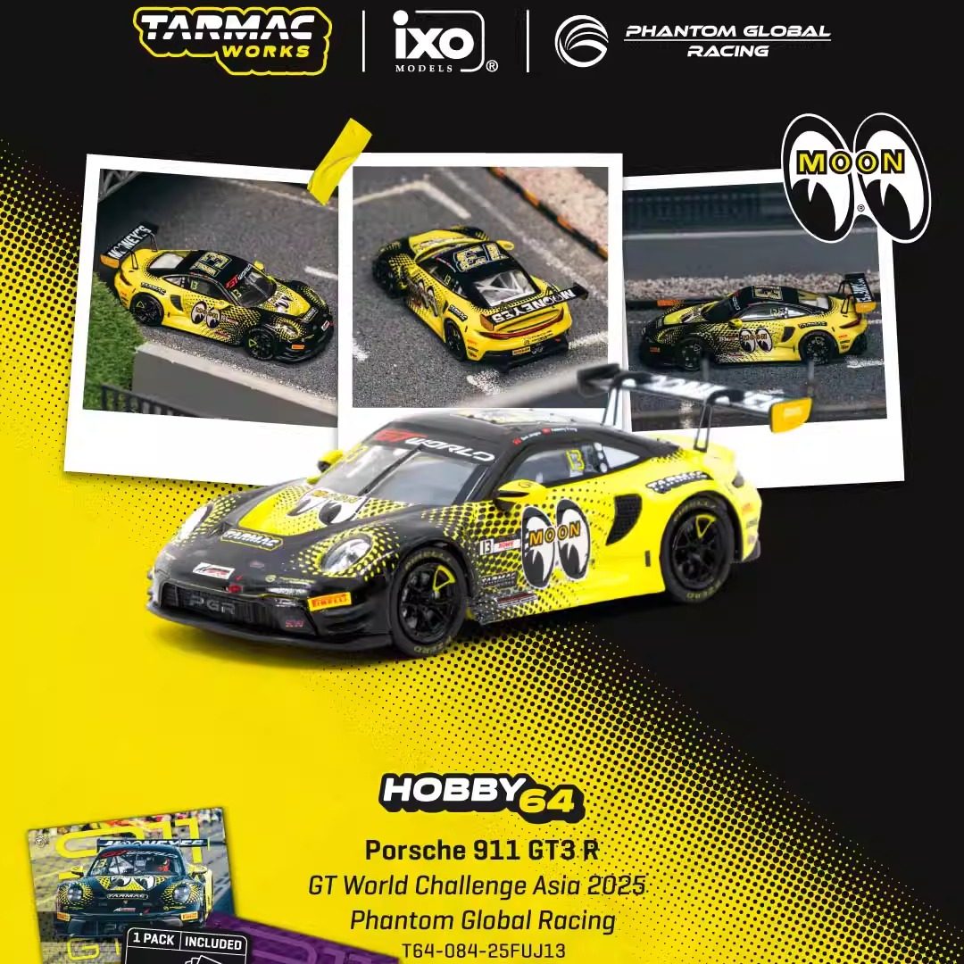 TW 1:64 保时捷911 GT3 R GT超跑车 T64-084-25FUJ13合金汽车模型