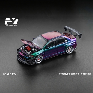 三菱九代爆改 Findclassically 合金汽车模型 开盖版 变色龙
