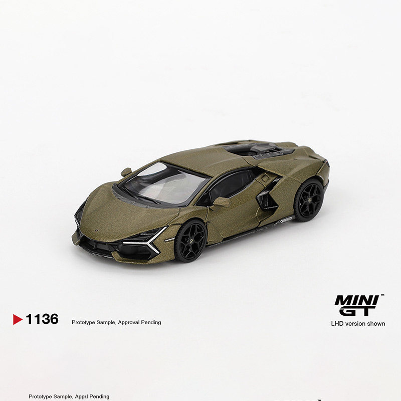 MINIGT 1:64 兰博基尼Revuelto跑车 哑光绿仿真合金汽车模型 1136图片