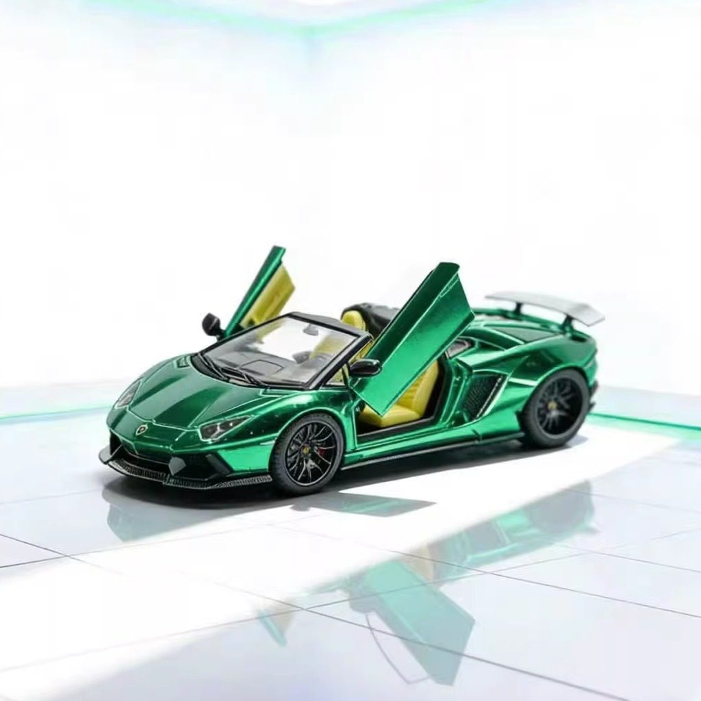 RM犀牛1:64兰博基尼LP700-4敞篷LBWK宽体改装 双门及后盖可开车模