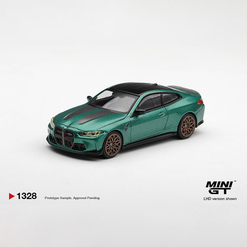 MINIGT 1:64 宝马 BMW M4 CS 哑光金属曼岛绿 合金汽车模型 1328
