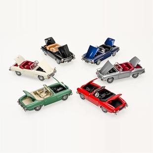 GFCC 1:64 1957年奔驰190SL敞篷轿车 带顶盖仿真合金汽车模型收藏