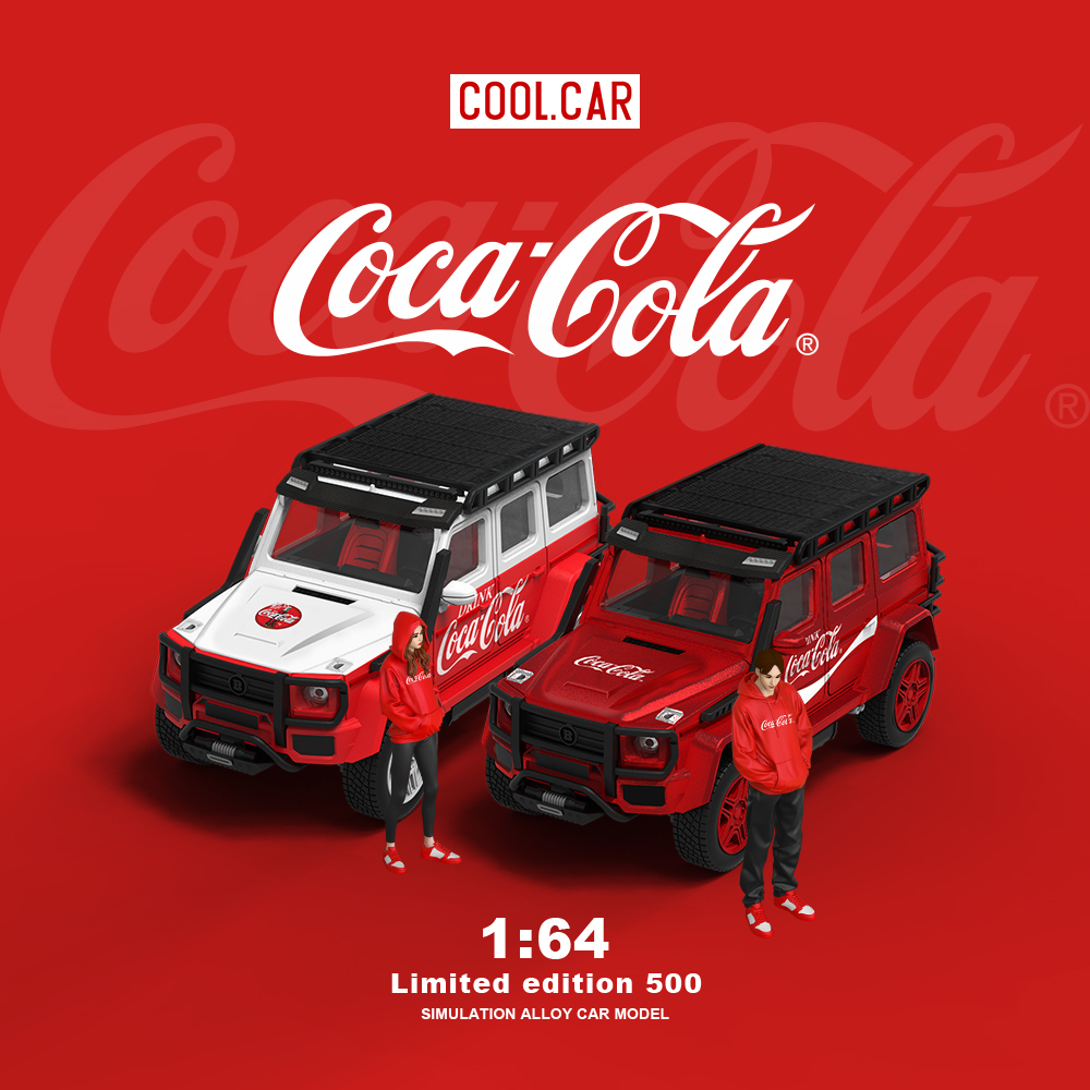 Cool Car 1:64 奔驰巴博斯G550 可口可乐涂装 仿真合金汽车模型