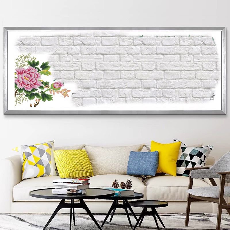 民族风牡丹版精准印花十字绣137不是成品自己绣不带框