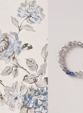 雾璃灰月光蓝晶石手链情绪稳定