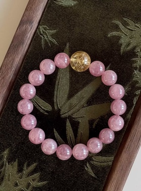 招财进宝天然玉化老矿马粉水晶串