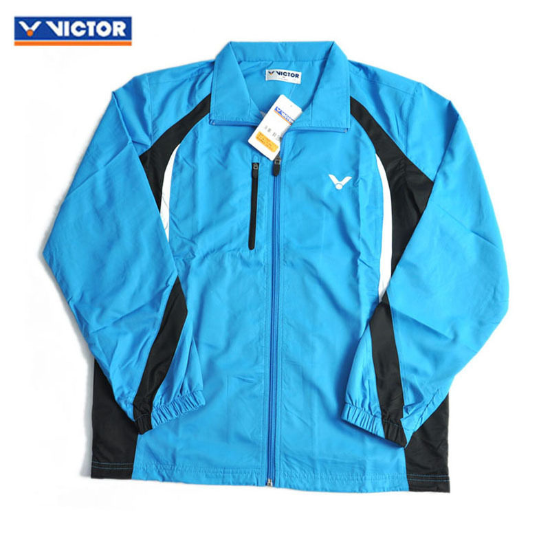 断码优惠VICTOR透气长袖羽毛球服男款休闲速干运动服外套J-2063图片