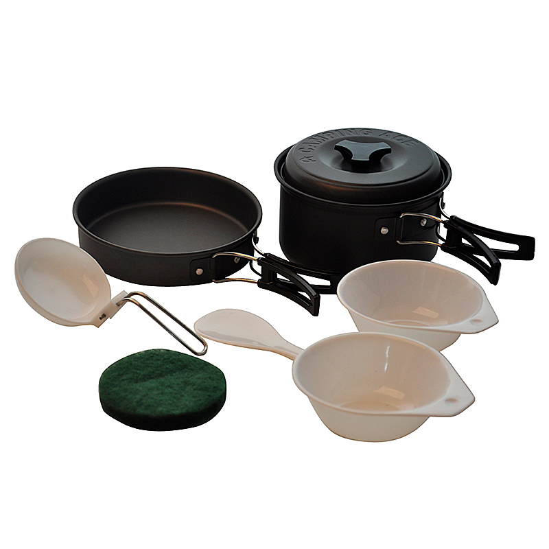 野樂(lè)CAMPINGACE戶外野營(yíng)鍋具 1-2人硬質(zhì)氧化套鍋ARC-1512