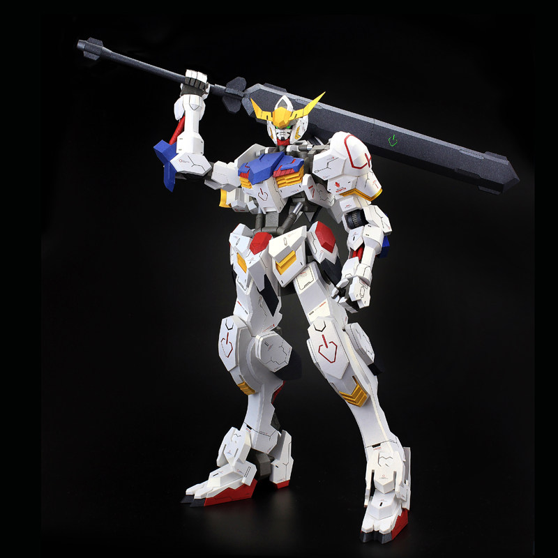 进口珠光纸模切割图纸手办高达巴巴托斯机甲diy纸手工