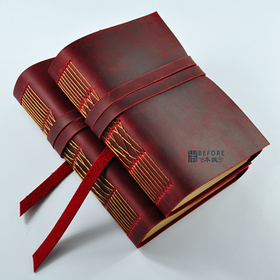 A5牛皮手工复古记事本