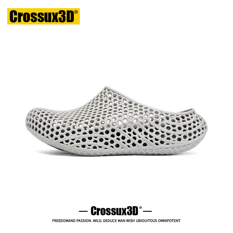 Crossux3D打印洞洞鞋男2026新款外穿夏季凉鞋男式超舒服新型拖鞋
