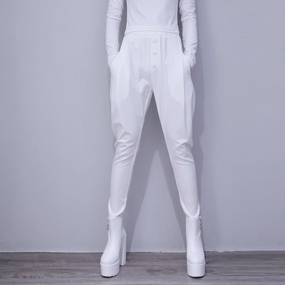 宽松哈伦裤女高腰大码垮裤马裤女