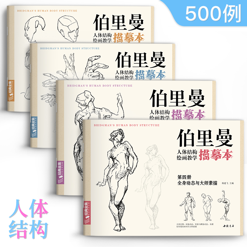 伯里人体结构教学描摹4册全套