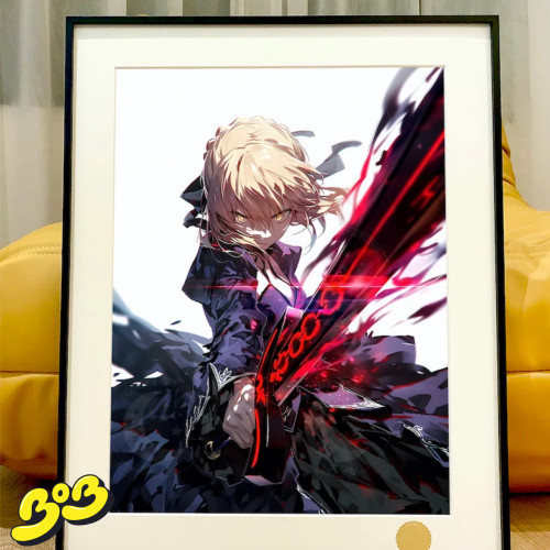 【BOB2】现货 星空 黑裙SABER 阿尔托莉雅吾王 FATE骑士王 装饰画