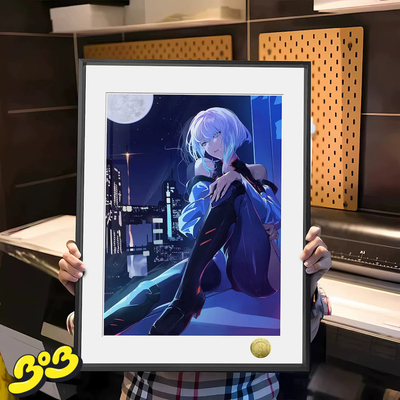 【BOB2】现货 皇呱 月下露西 赛博朋克 边缘行者露西娜 装饰画