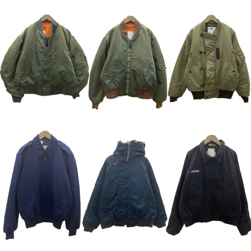 古着vintage美国制MA1空军飞行服棒球服夹克宽松男女外套冬F16