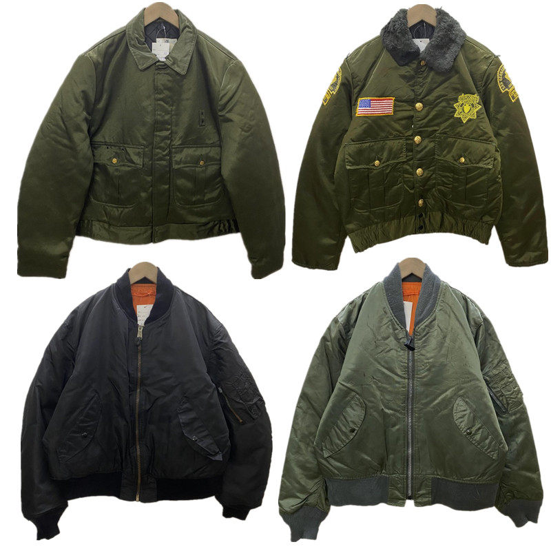 古着vintage美国制MA1空军飞行服棒球服夹克宽松男女外套冬季