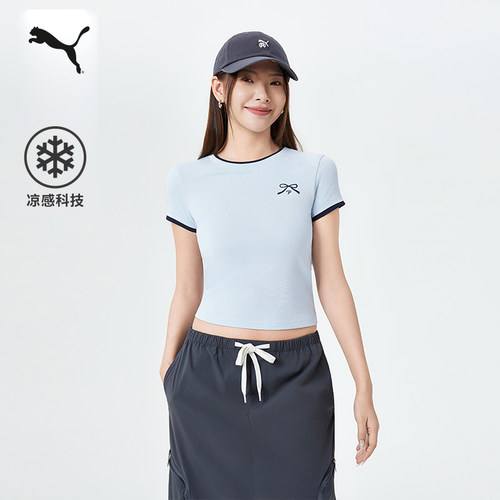 凉感修身短款运动T恤女PUMA彪马