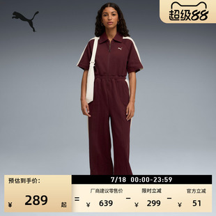 美式复古宽松短袖T7运动连体裤女款PUMA彪马官方夏季休闲裤634539