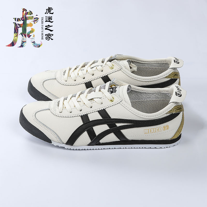 Onitsuka Tiger鬼冢虎黑色乳白色烫金尾男女鞋休闲鞋1183B493-100 运动鞋new 运动休闲鞋 原图主图