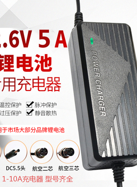 带风扇12.6V5A8A10A锂电池一体机充电器12V电瓶机60A聚合物40A80A