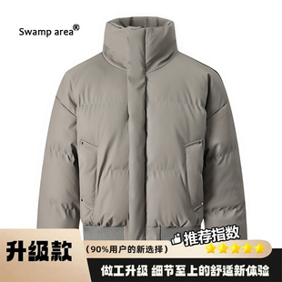 SWAMP AREA美式冬季新款棉服男士cleanfit宽松加厚面包棉衣外套男