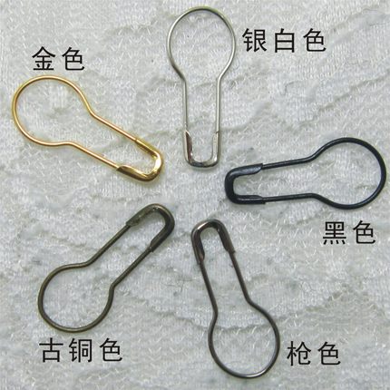 别针批发现货金色银黑色固定服饰配件金属小扣针铁质铜质葫芦别针