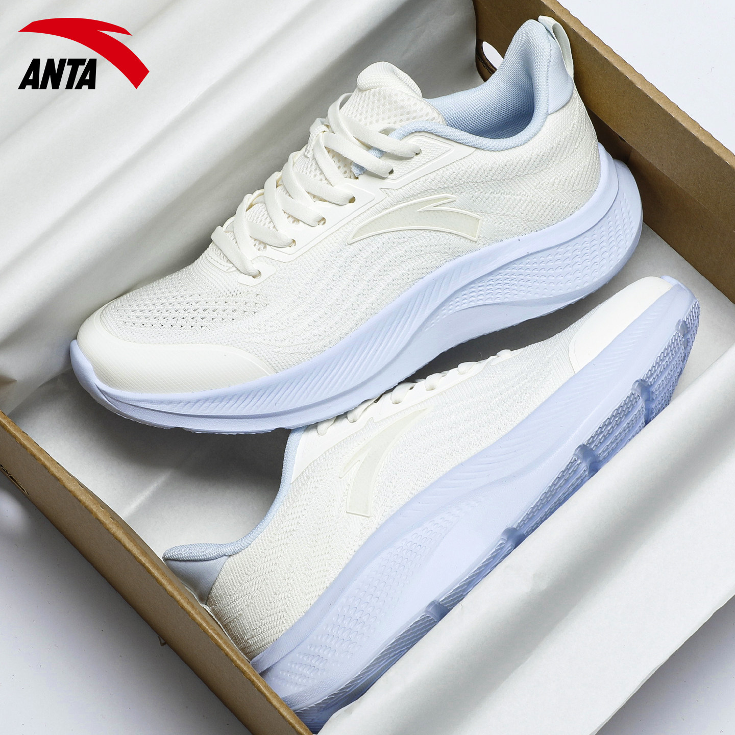 安踏漫步2跑步鞋女鞋2026春季新款轻质软底缓震跑鞋通勤运动鞋子