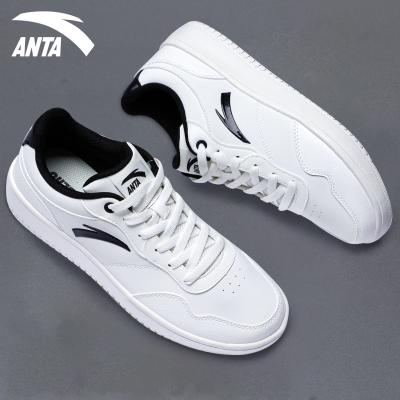 安踏男鞋板鞋2025秋冬新款透气厚底低帮小白鞋轻便撞色休闲运动鞋