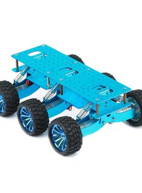 6WD搜救平台 智能车底盘 减震 越野 攀爬 树莓派 WIFI小车 蓝色