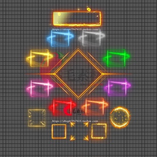 框悬浮框PNG格式 传奇物品首饰内观动态特效 QT101 备框素材 传奇装