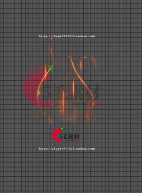 传奇光柱素材 动态光环特效 橘黄色轻火苗特效 高清PNG序列 GH112