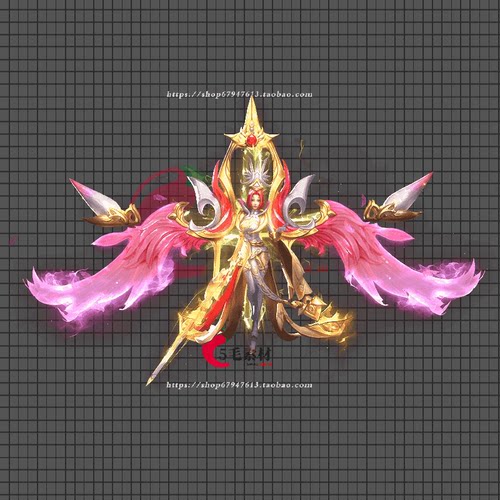 传奇特效素材 人物光柱素材 仙女战士动态NPC素材 PNG序列GH173